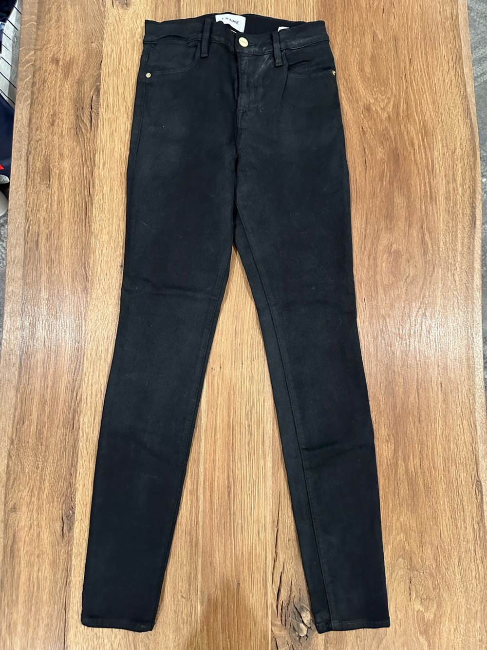 Frame Denim Black Skinny Jeans - High Rise Stretch